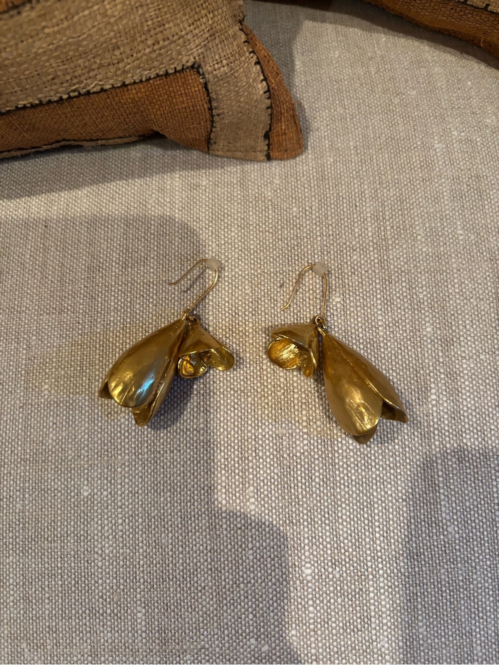 Zara Gold-Tone Floral Drop Earrings